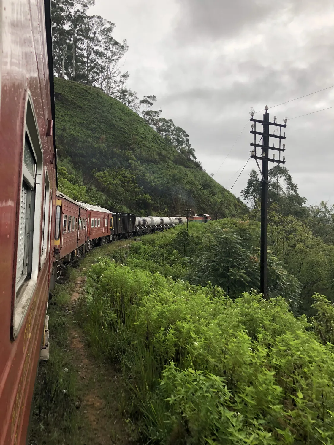 Train from Kandy to Colombo, Sri Lanka